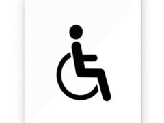Semn din plastic pentru toaleta persoana cu handicap